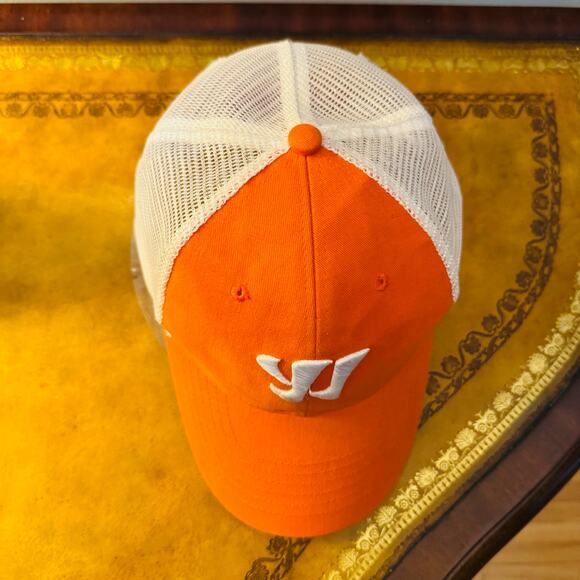Lacrosse Warrior Exploded Mesh Trucker Orange Snapback Adjust Unisex Cap Hat - Picture 3 of 6